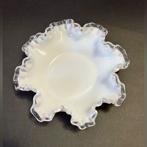 Fenton Milk Glass Silver